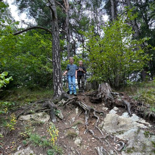 Kinder beim Wandertag zum Tramser Weiher