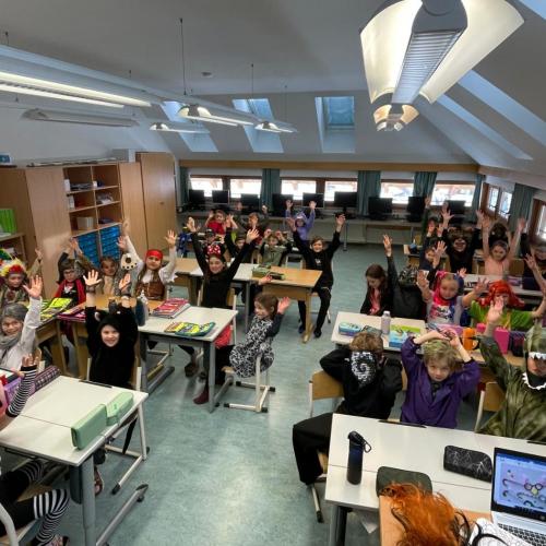 Verkleidete Kinder am Faschingsdienstag