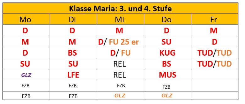 Stundenplan GS 2 25_26